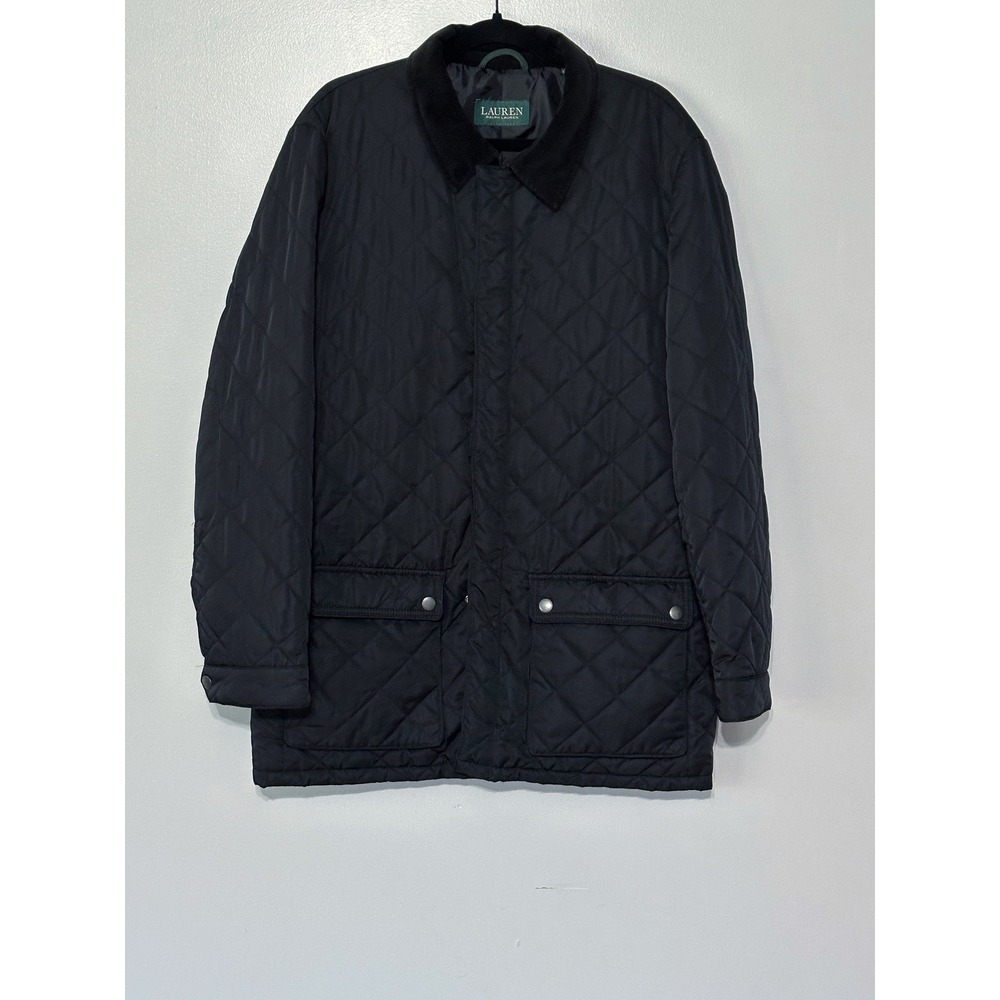 Lauren Ralph Lauren Men's Large Diamond Quilted Water Repellent Rain Coat Jacket